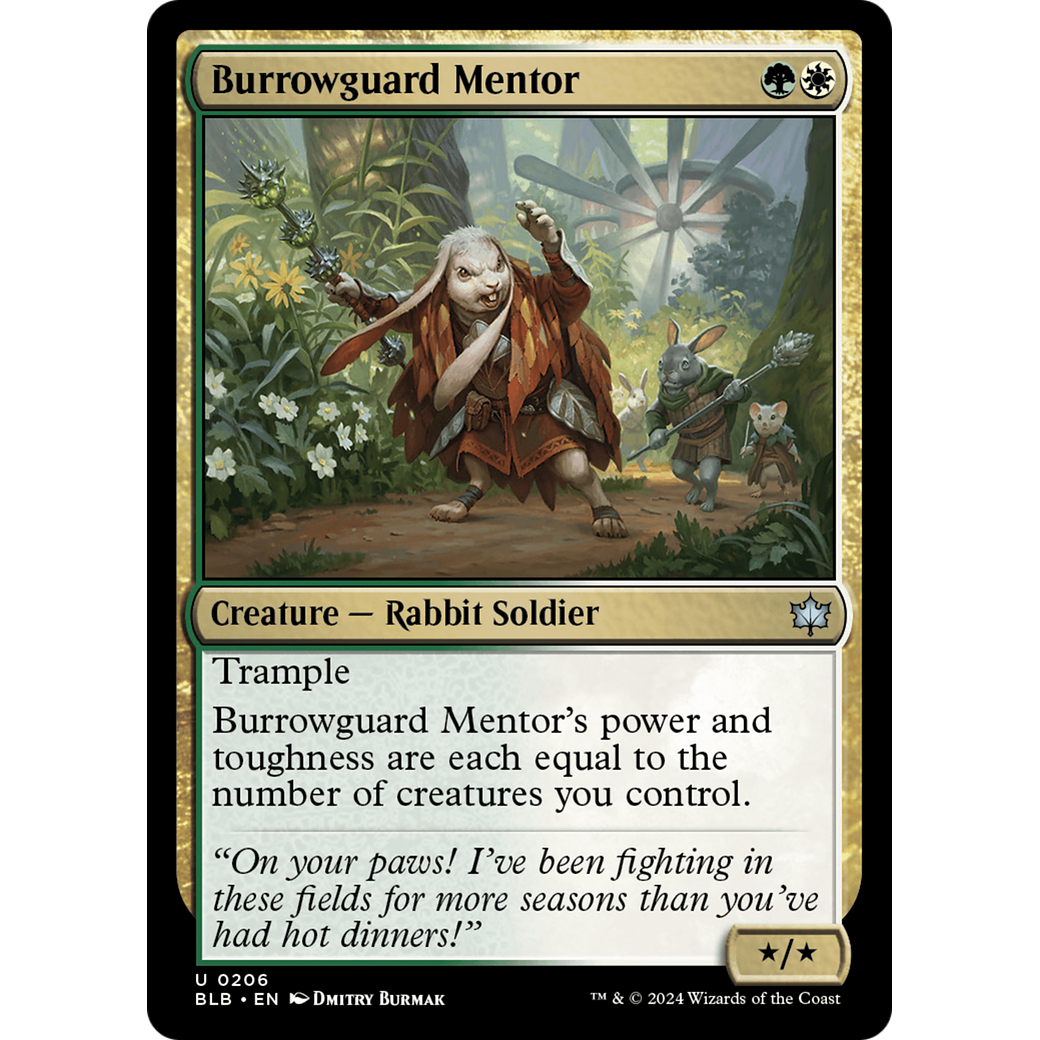 Burrowguard Mentor (BLB-206) - Bloomburrow Foil