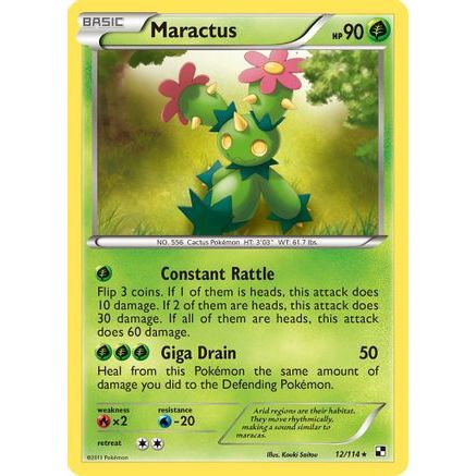 Maractus (12) 12/114 - Black and White Reverse Holofoil