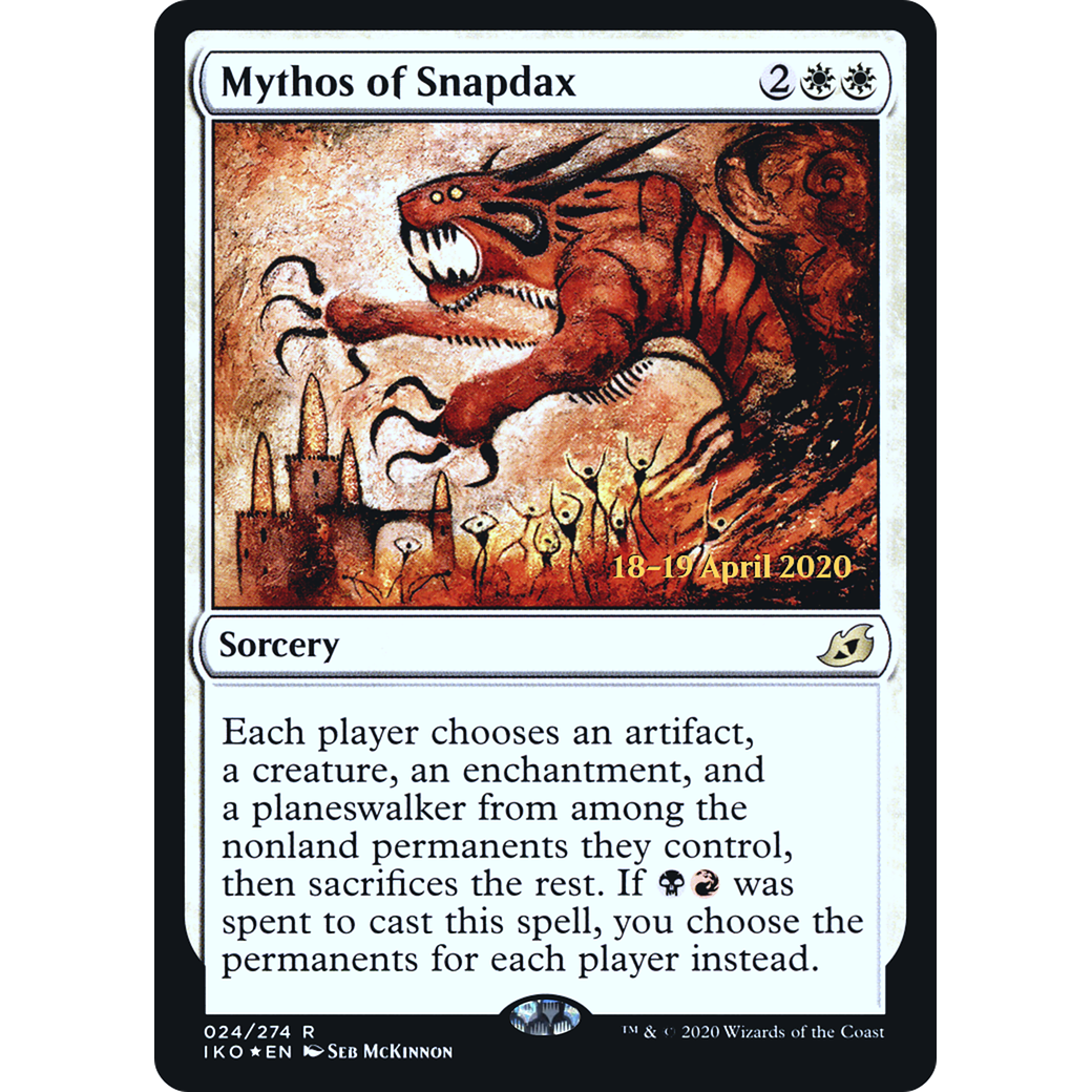 Mythos of Snapdax (PRE-024) - Ikoria: Lair of Behemoths Promos Foil