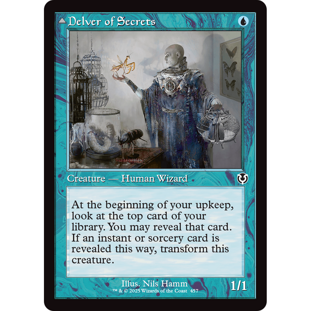 Delver of Secrets // Insectile Aberration (INR-457) - Innistrad Remastered Foil