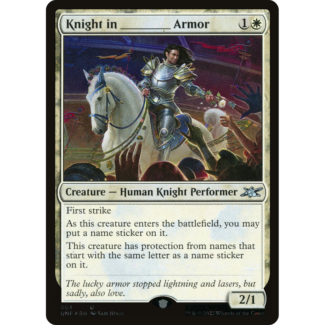 Knight in _______ Armor (Galaxy Foil) (UNF-303) - Unfinity Foil