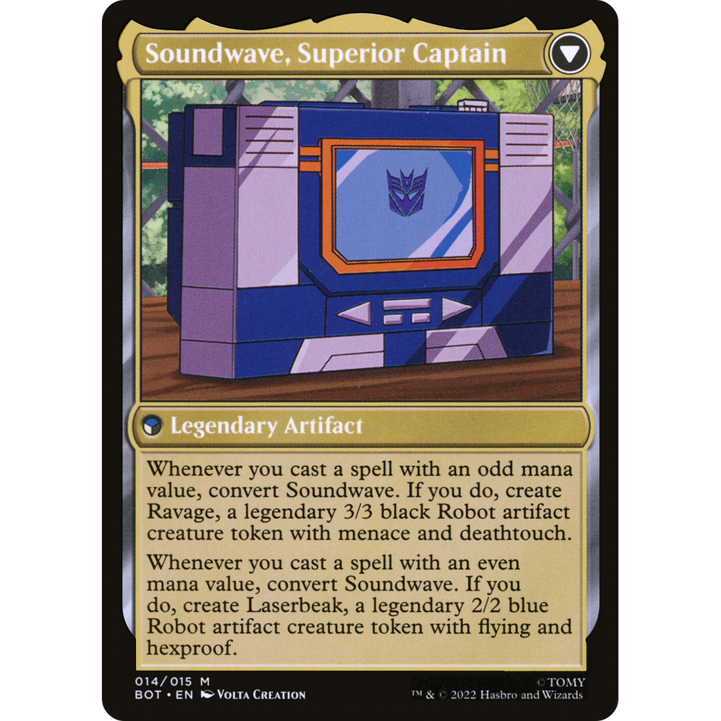 Soundwave, Sonic Spy (BOT-014) - Transformers: (convertdfc) Foil