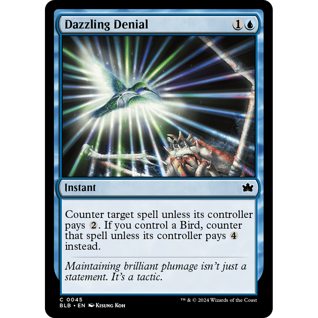Dazzling Denial (BLB-045) - Bloomburrow Foil