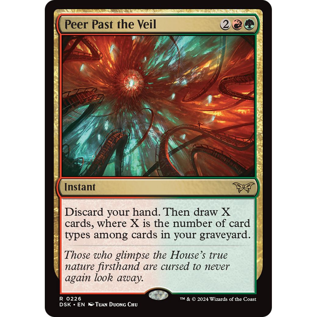 Peer Past the Veil (DSK-226) - Duskmourn: House of Horror Foil