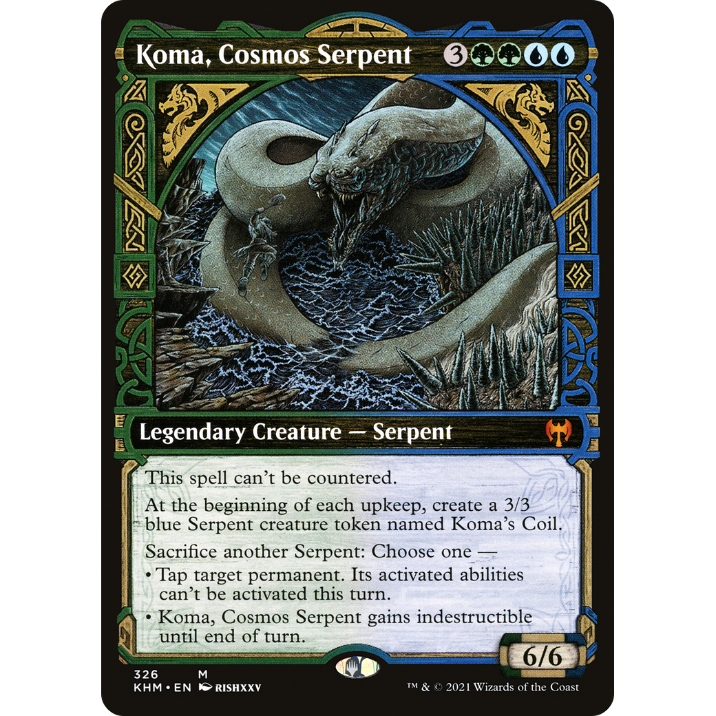Koma, Cosmos Serpent (Showcase) (KHM-326) - Kaldheim: (Showcase) Foil