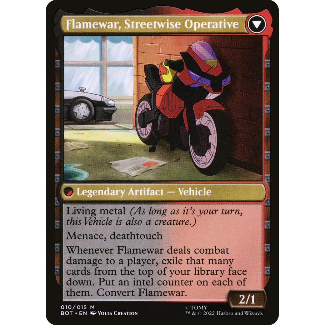Flamewar, Brash Veteran (BOT-010) - Transformers: (convertdfc) Foil