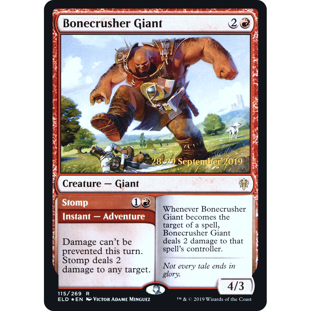 Bonecrusher Giant (PRE-115) - Throne of Eldraine Promos Foil