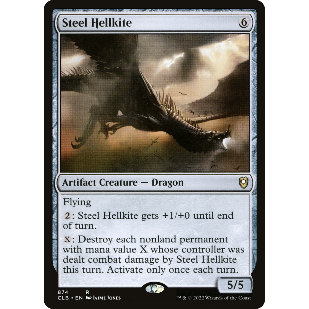 Steel Hellkite (CLB-874) - Commander Legends: Battle for Baldur's Gate