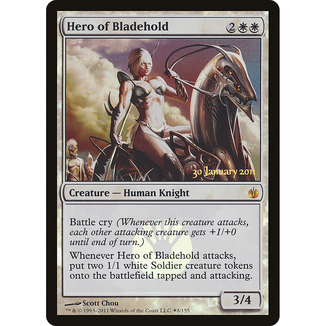 Hero of Bladehold (PRE-008) - Mirrodin Besieged Promos Foil