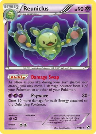 Reuniclus 57/114 - Black and White Holofoil