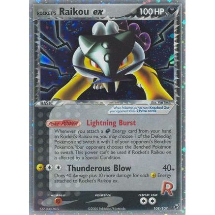 Rocket's Raikou ex 108/107 - Deoxys Holofoil