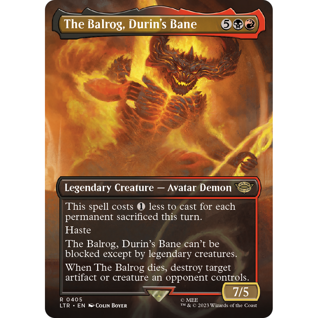 The Balrog, Durin's Bane (LTR-405) - The Lord of the Rings: Tales of Middle-earth (Borderless) Foil