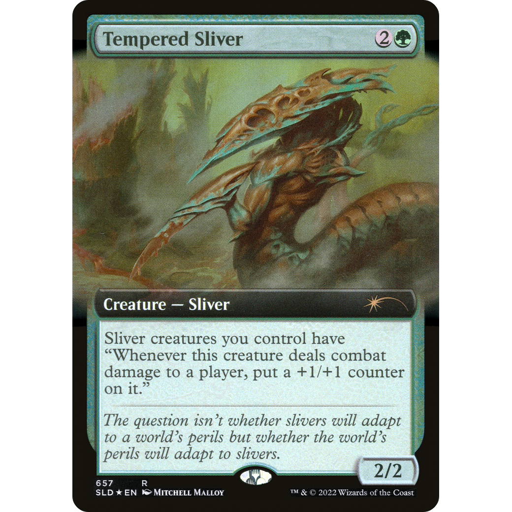 Tempered Sliver (Extended Art) (SLD-657) - Secret Lair Drop: (Extended Art) Foil