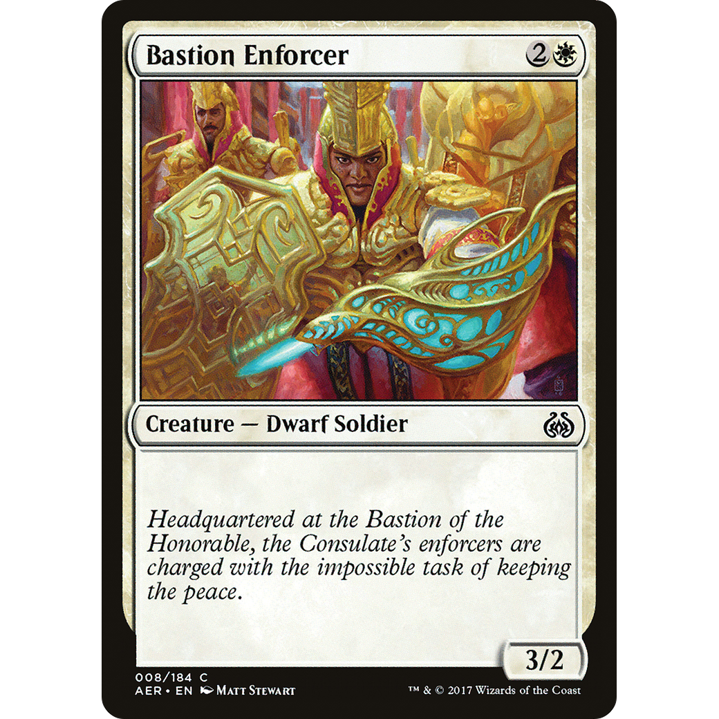 Bastion Enforcer (AER-008) - Aether Revolt Foil
