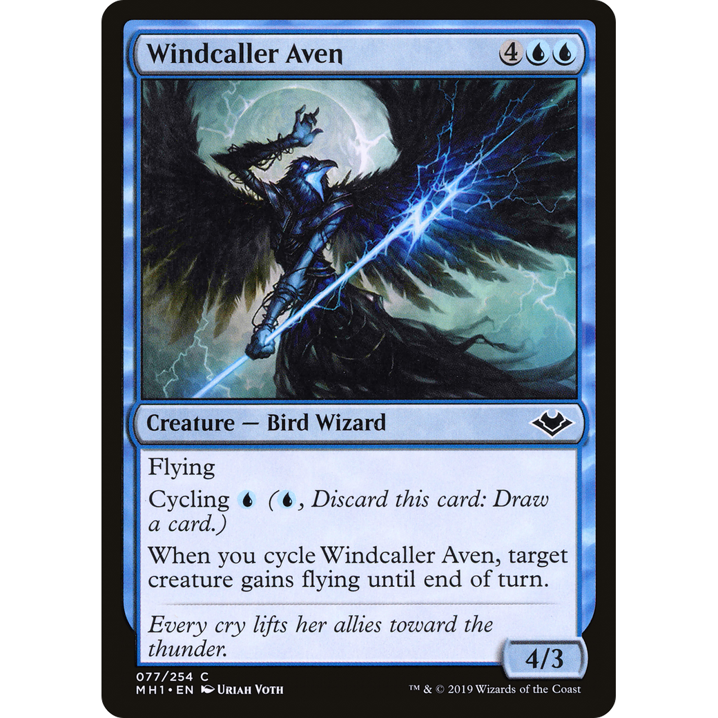 Windcaller Aven (MH1-077) - Modern Horizons Foil