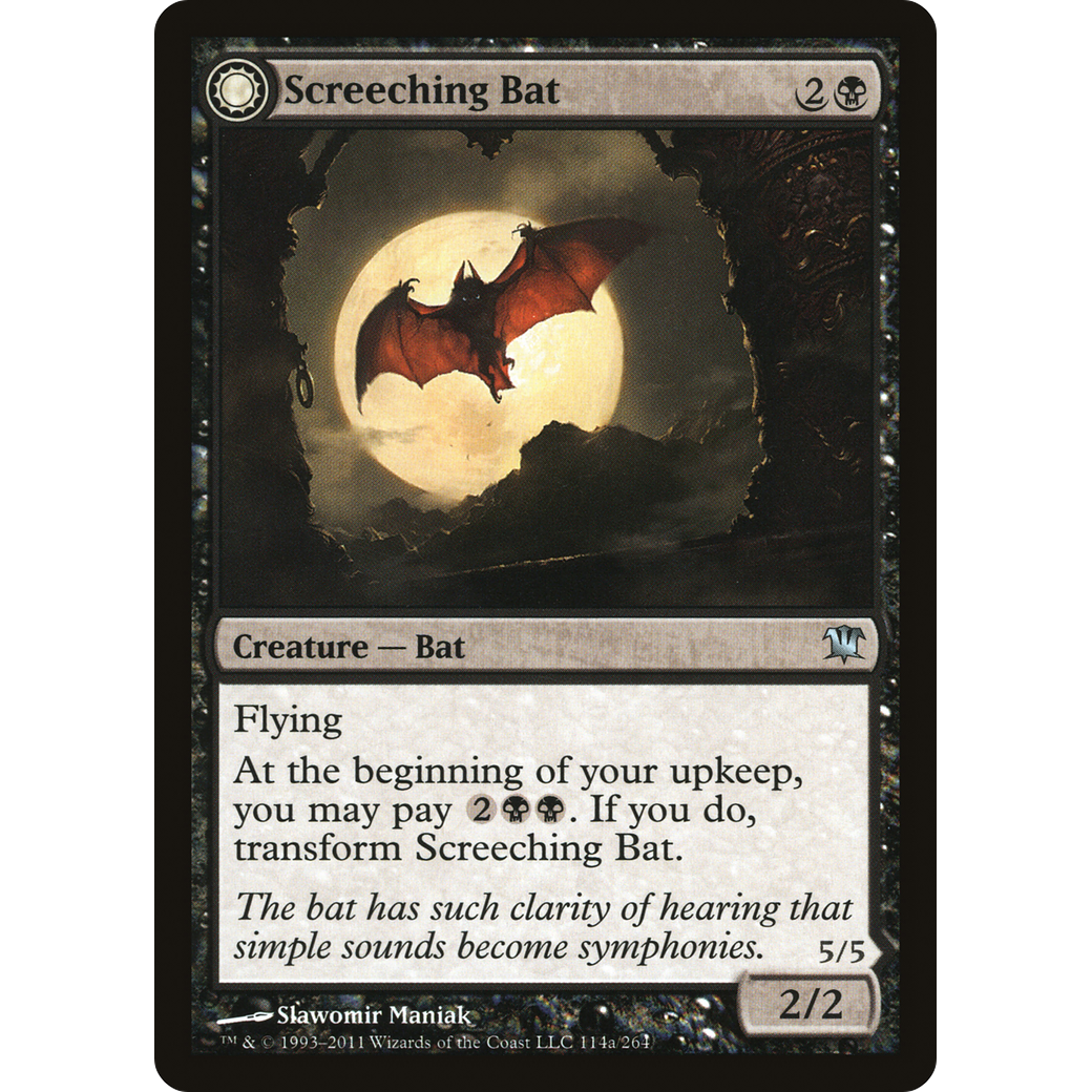 Screeching Bat (ISD-114) - Innistrad: (Double Faced Transform) Foil