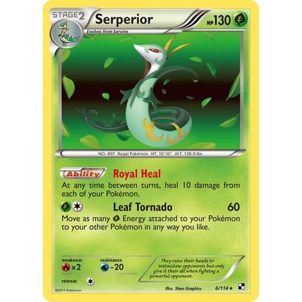 Serperior (6) 6/114 - Black and White Reverse Holofoil