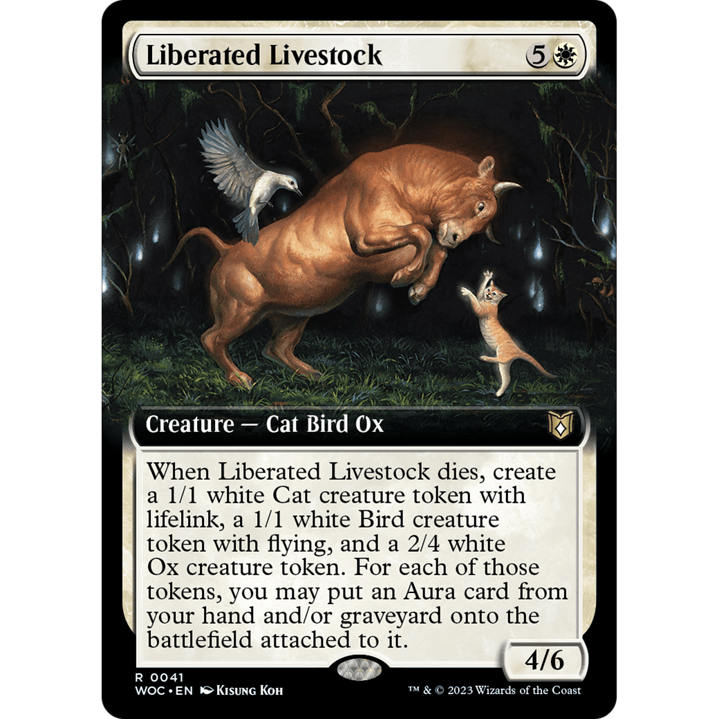 Liberated Livestock (WOC-041) - Wilds of Eldraine Commander: (Extended Art)
