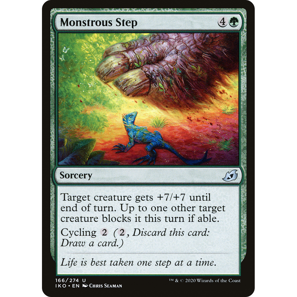 Monstrous Step (IKO-166) - Ikoria: Lair of Behemoths Foil