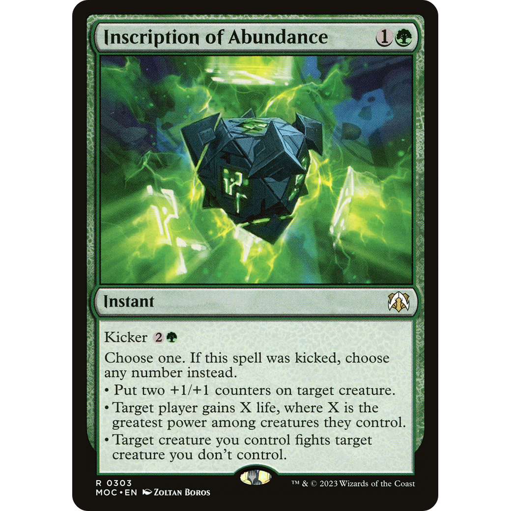 Inscription of Abundance (MOC-303) - March of the Machine Commander