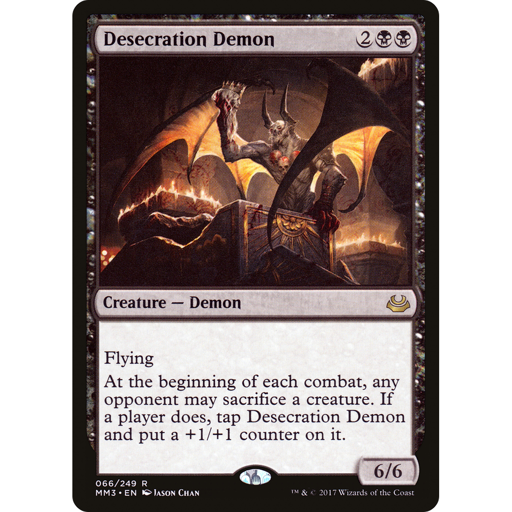 Desecration Demon (MM3-066) - Modern Masters 2017 Foil