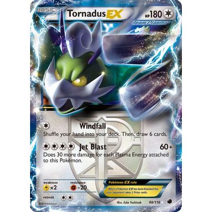 Tornadus EX (Team Plasma) 98/116 - Plasma Freeze Holofoil