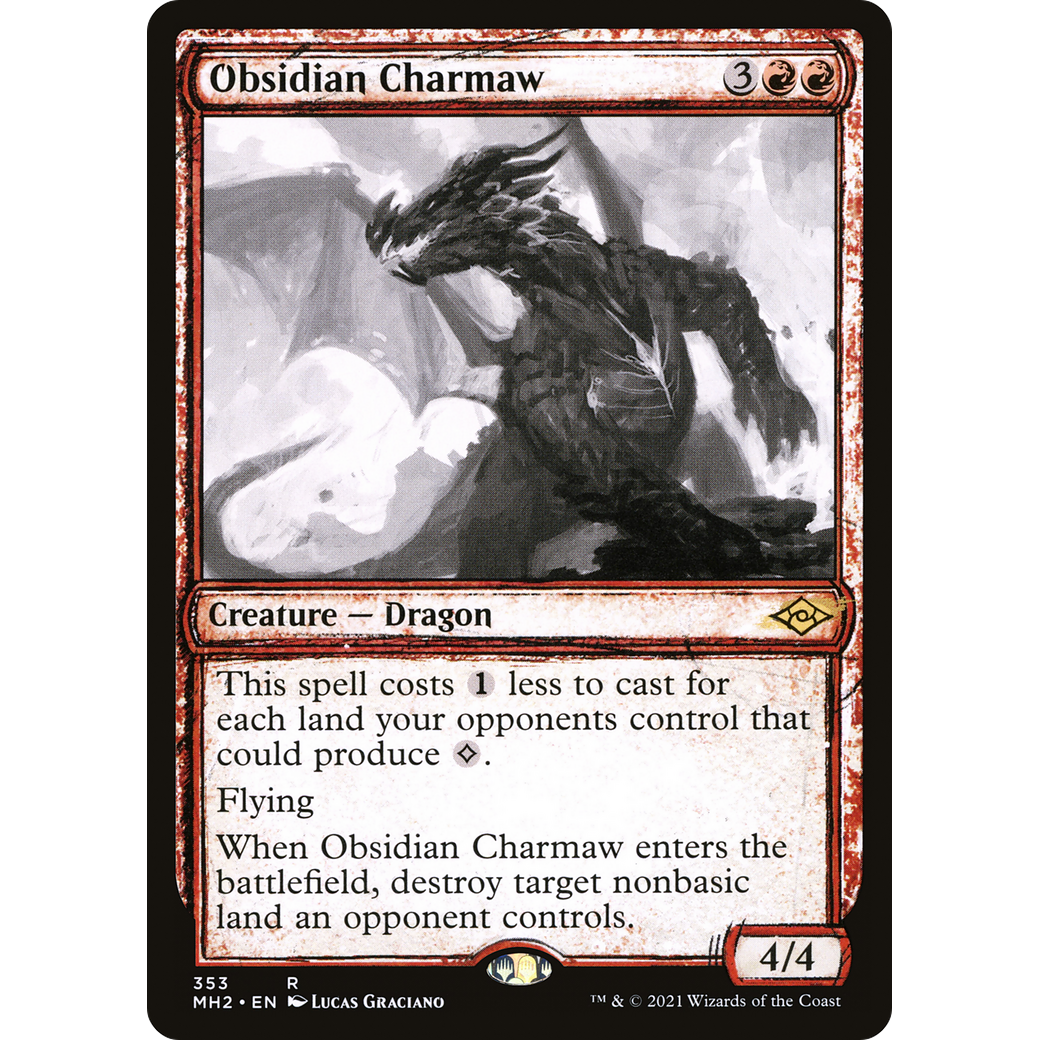 Obsidian Charmaw (Showcase) (MH2-353) - Modern Horizons 2: (Showcase)