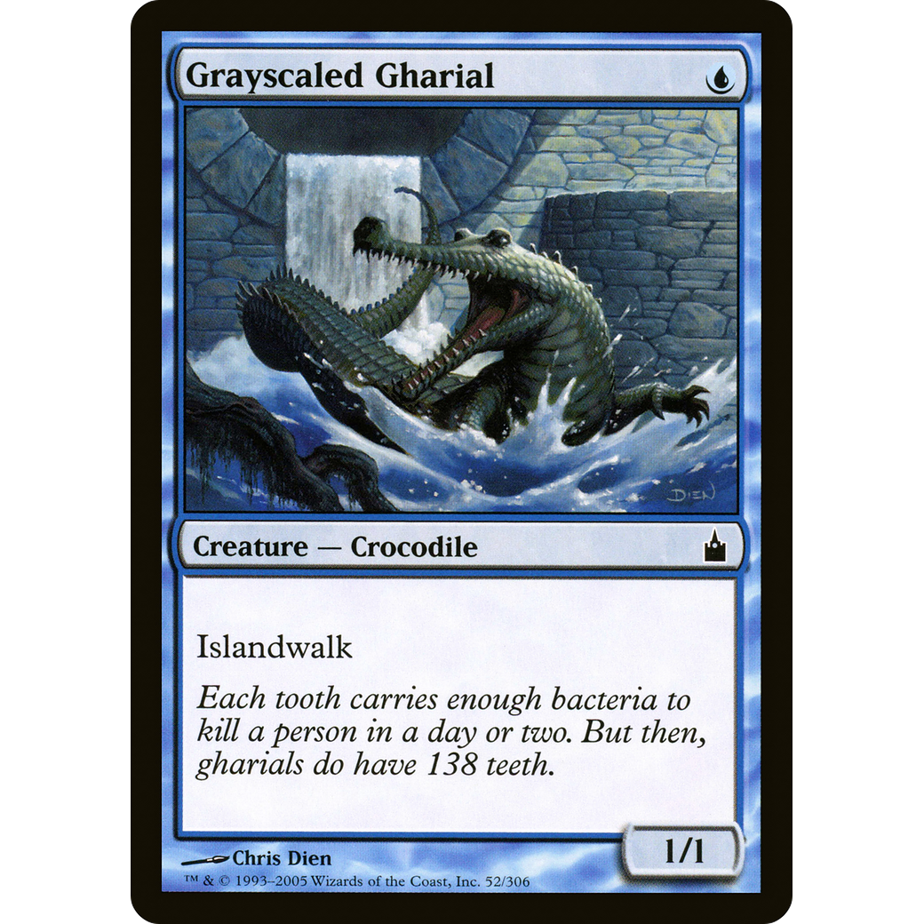Grayscaled Gharial (RAV-052) - Ravnica: City of Guilds