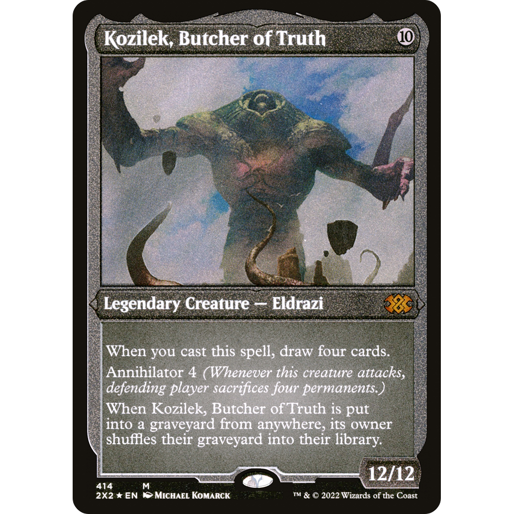 Kozilek, Butcher of Truth (Foil Etched) (2X2-414) - Double Masters 2022 Foil