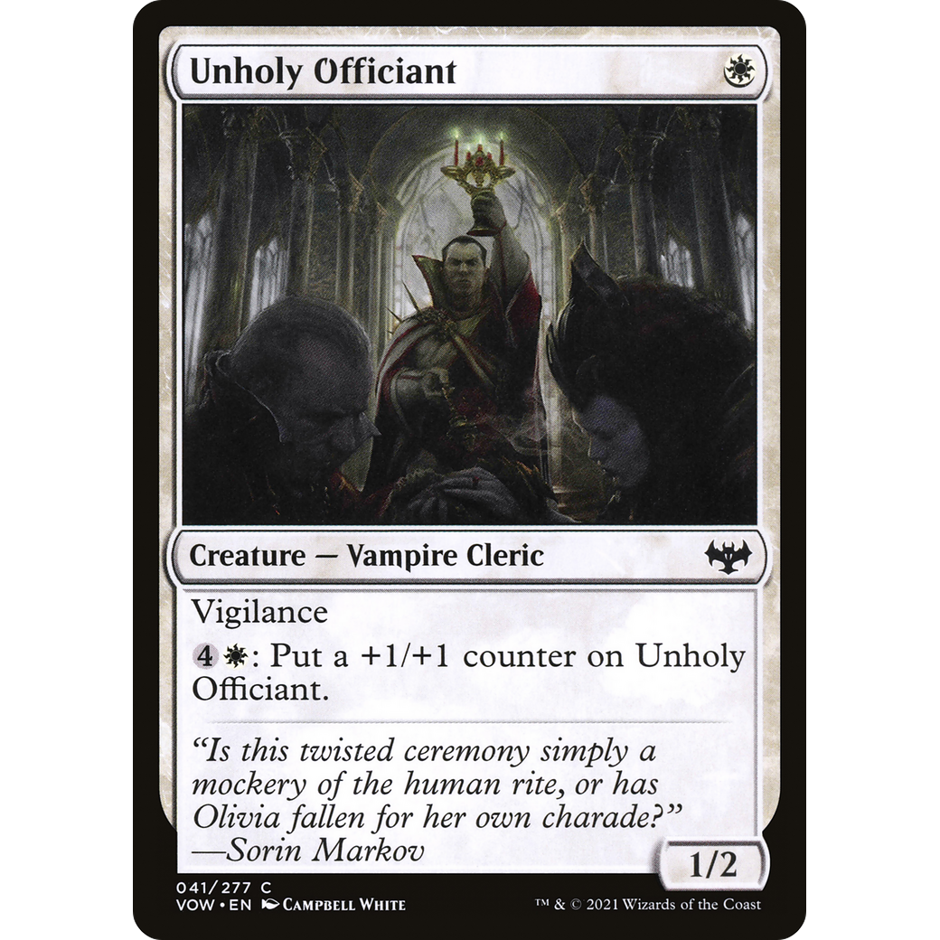 Unholy Officiant (VOW-041) - Innistrad: Crimson Vow Foil