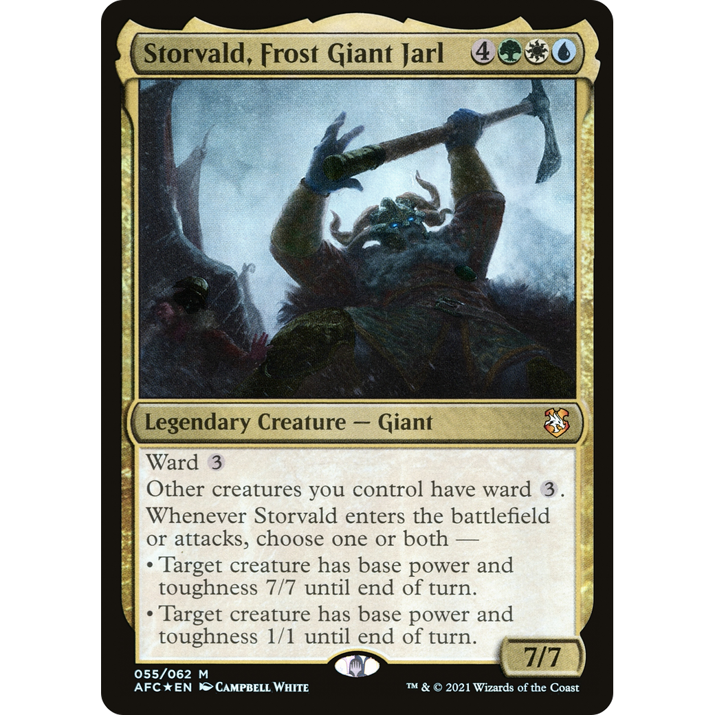Storvald, Frost Giant Jarl (AFC-055) - Forgotten Realms Commander Foil