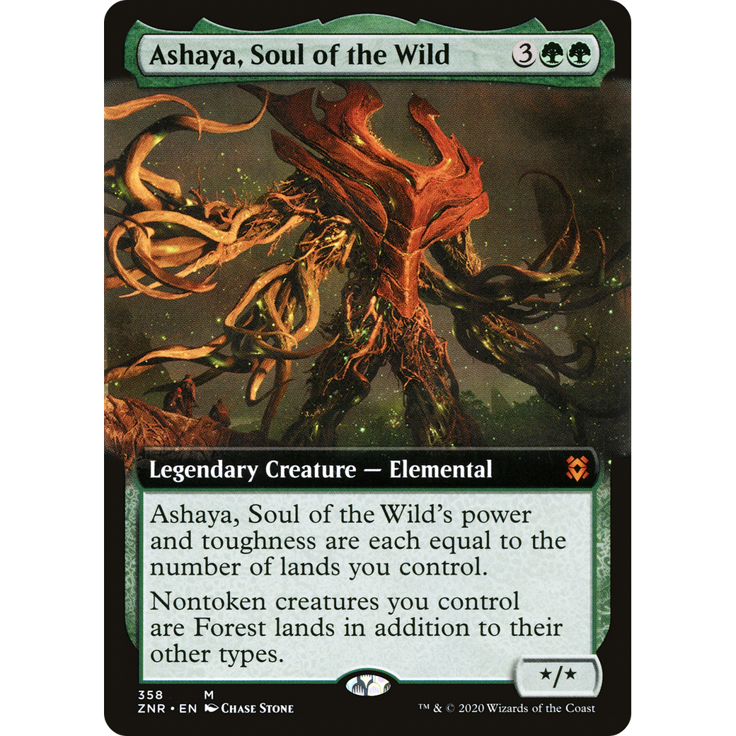 Ashaya, Soul of the Wild (Extended Art) (ZNR-358) - Zendikar Rising: (Extended Art)