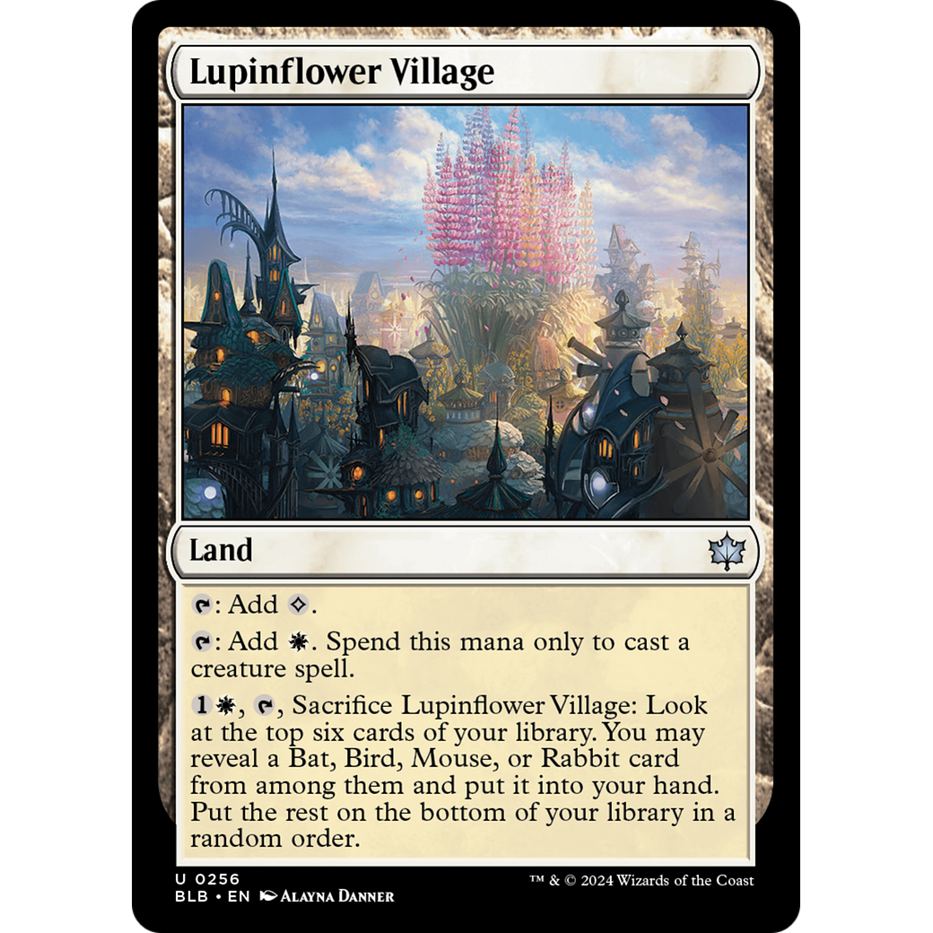 Lupinflower Village (BLB-256) - Bloomburrow Foil