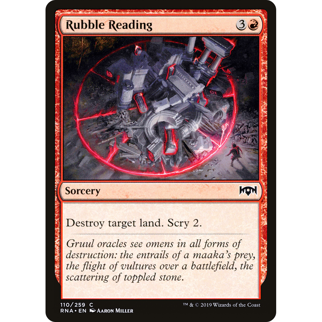 Rubble Reading (RNA-110) - Ravnica Allegiance Foil