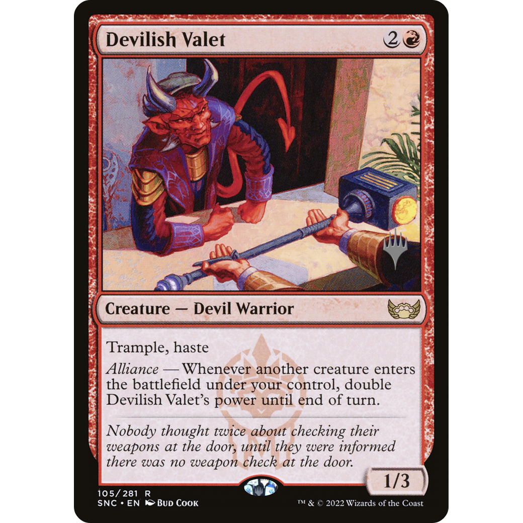 Devilish Valet (PPSNC-105) - Streets of New Capenna Promos Foil