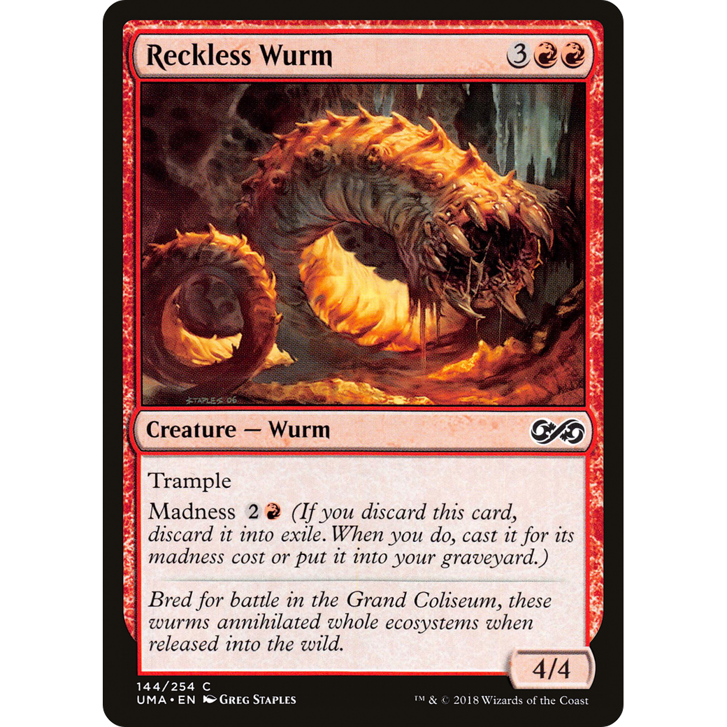 Reckless Wurm (UMA-144) - Ultimate Masters Foil