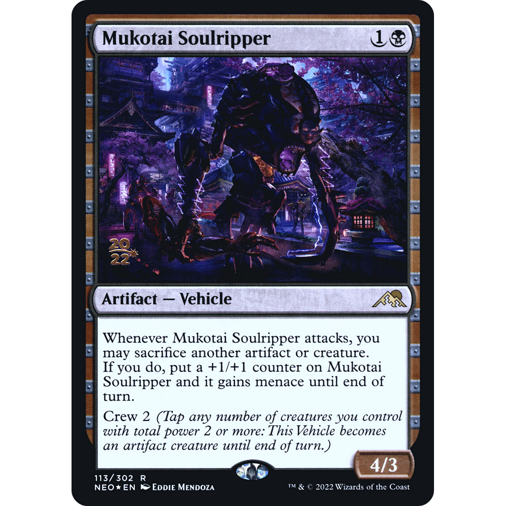 Mukotai Soulripper (PRE-113S) - Kamigawa: Neon Dynasty Promos Foil