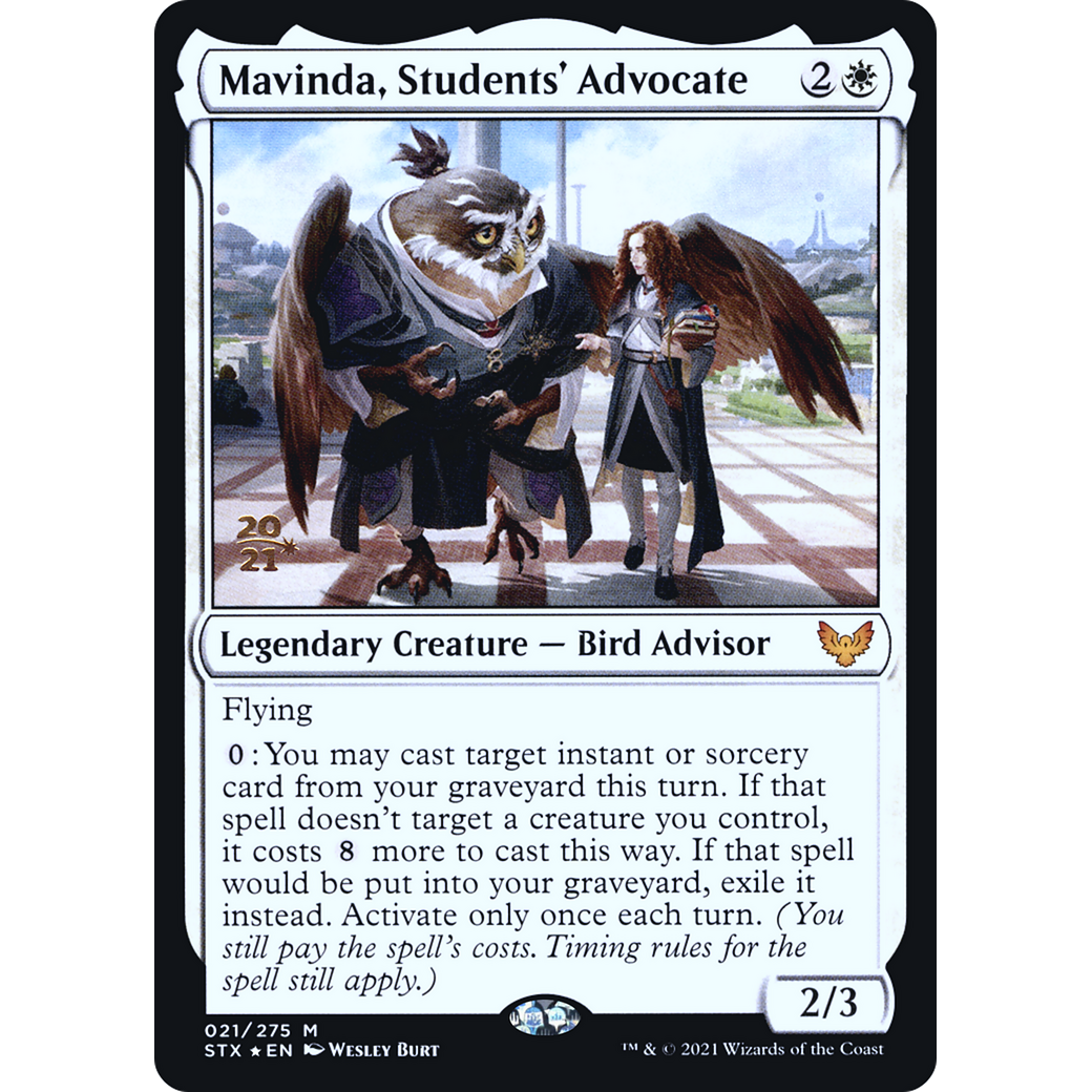 Mavinda, Students' Advocate (PRE-021) - Strixhaven: School of Mages Promos Foil