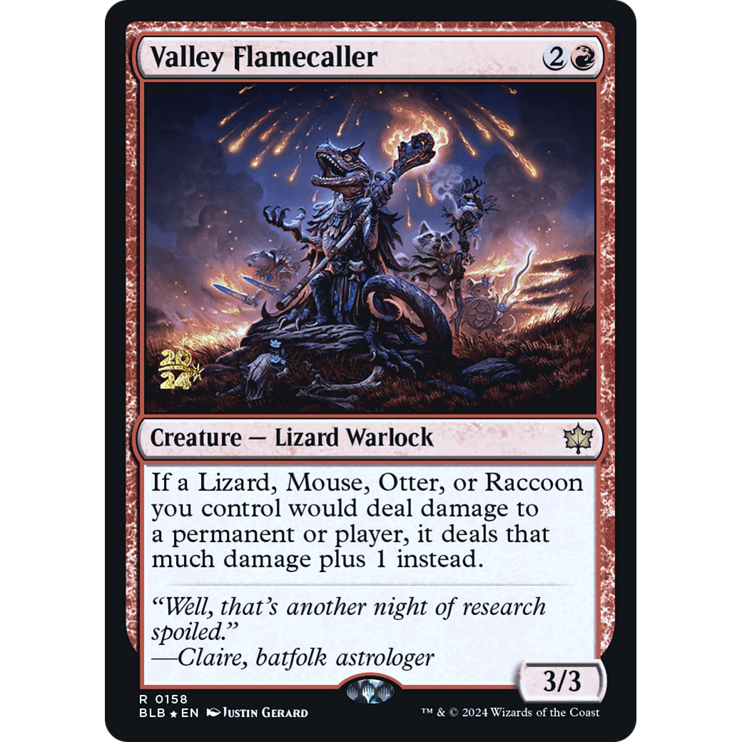 Valley Flamecaller (PRE-158S) - Bloomburrow Promos Foil