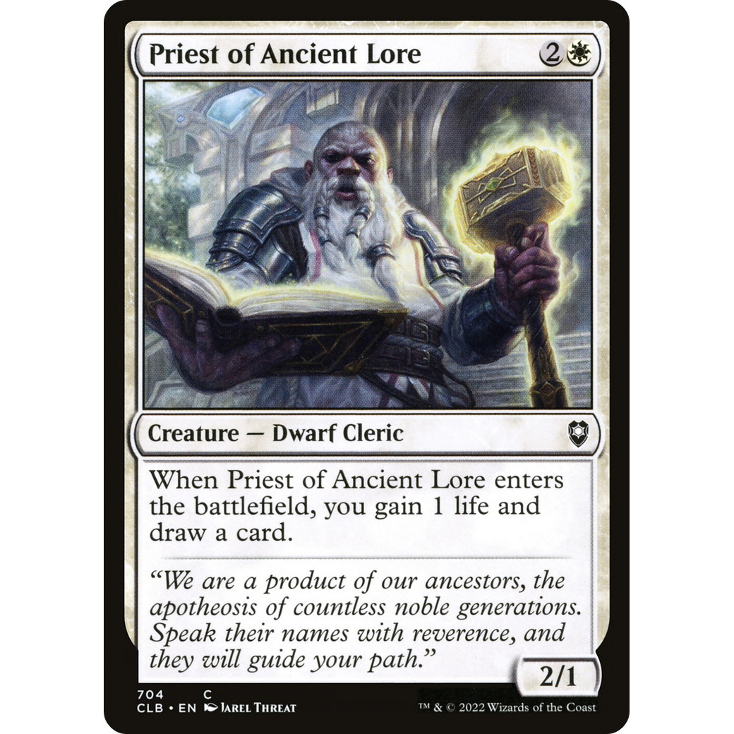 Priest of Ancient Lore (CLB-704) - Commander Legends: Battle for Baldur's Gate