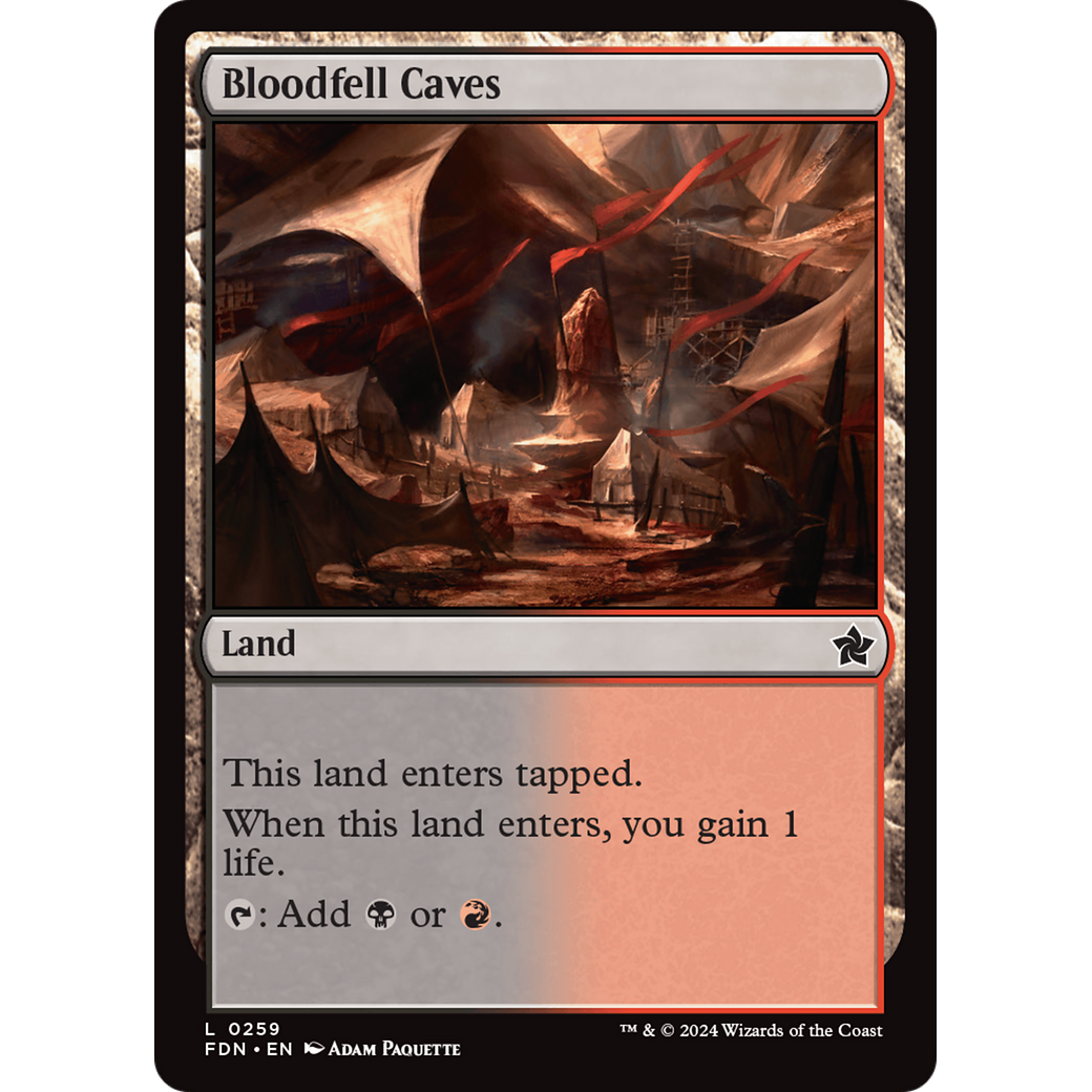 Bloodfell Caves (FDN-259) - Foundations Foil