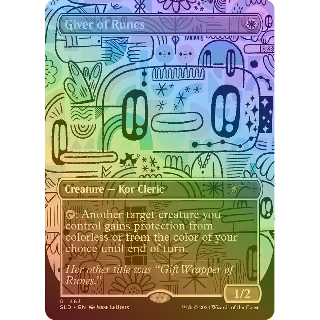 Giver of Runes (Rainbow Foil) (SLD-1463) - Secret Lair Drop (Borderless) Foil