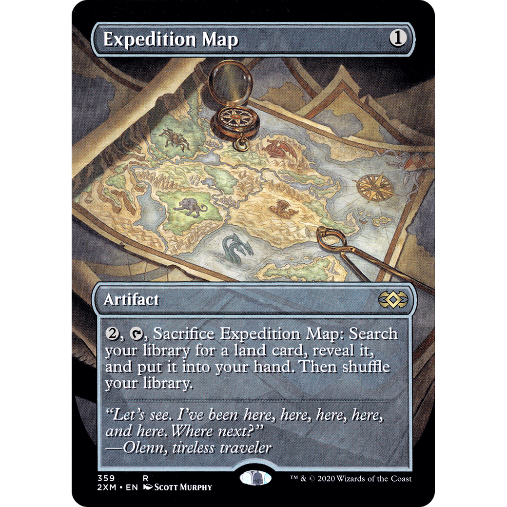 Expedition Map (Borderless) (2XM-359) - Double Masters (Borderless) Foil