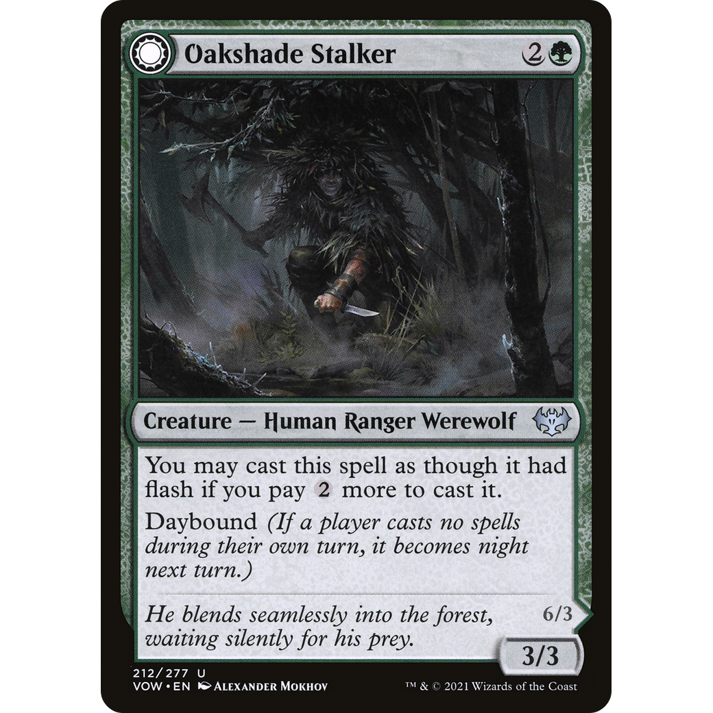 Oakshade Stalker (VOW-212) - Innistrad: Crimson Vow: (Double Faced Transform)