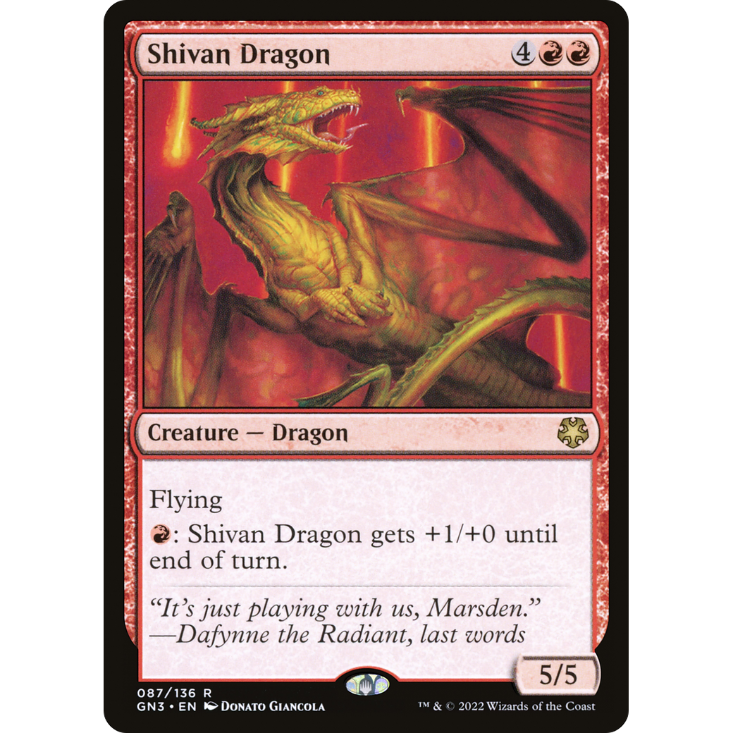 Shivan Dragon (GN3-087) - Game Night: Free-for-All