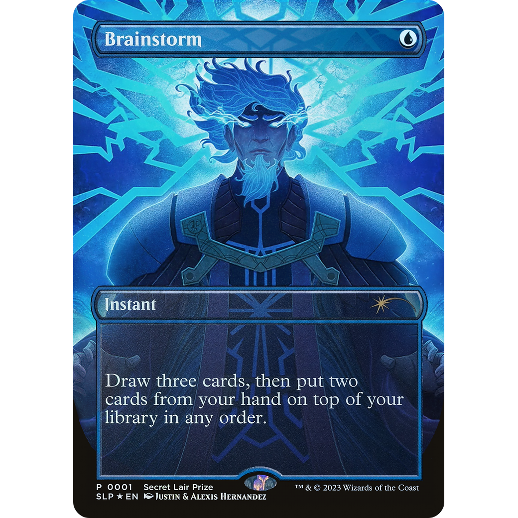 Brainstorm (SLP-001) - Secret Lair Showdown (Borderless) Foil