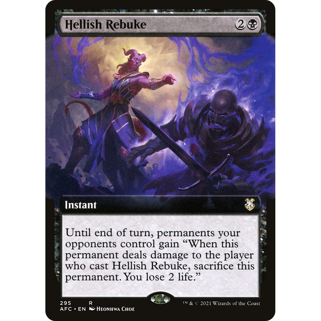 Hellish Rebuke (Extended Art) (AFC-295) - Forgotten Realms Commander: (Extended Art)