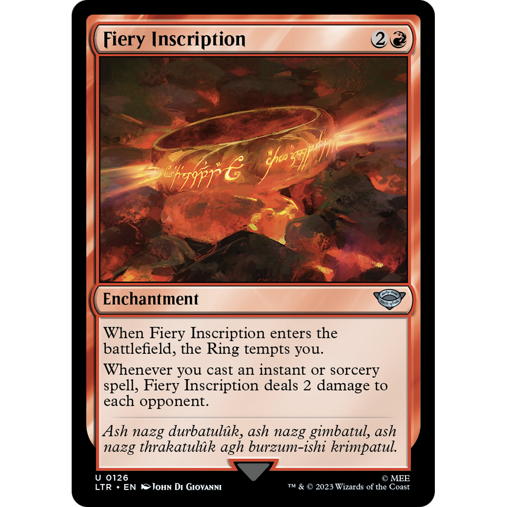 Fiery Inscription (LTR-126) - The Lord of the Rings: Tales of Middle-earth