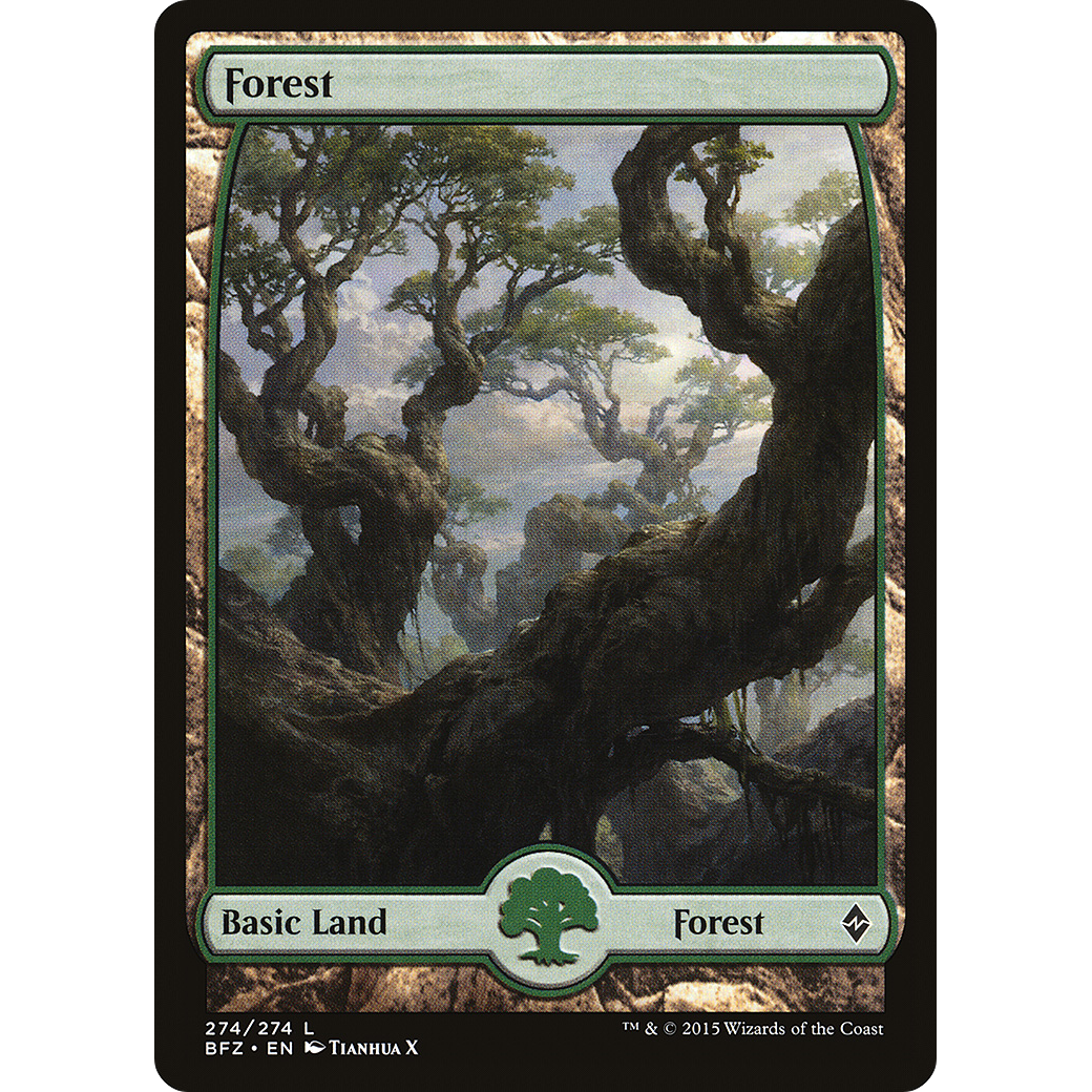 Forest (274) - Full Art (BFZ-274) - Battle for Zendikar