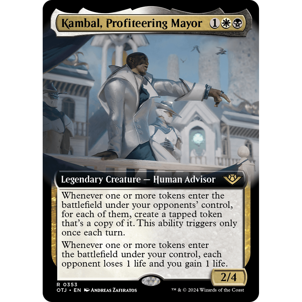 Kambal, Profiteering Mayor (OTJ-353) - Outlaws of Thunder Junction: (Extended Art)